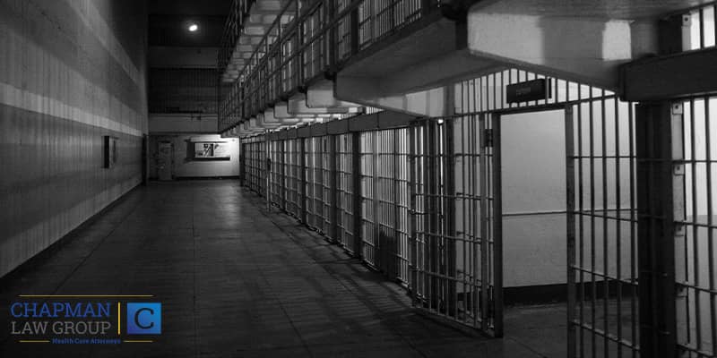 Prison Hallway with Jail Cells