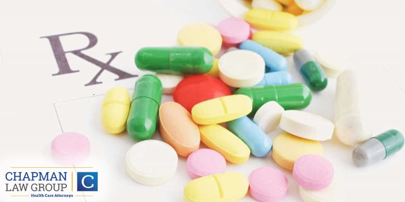 An image of prescription pills and the letters "RX" representing RX fraud, and how our firms defend physicians accused of RX fraud.