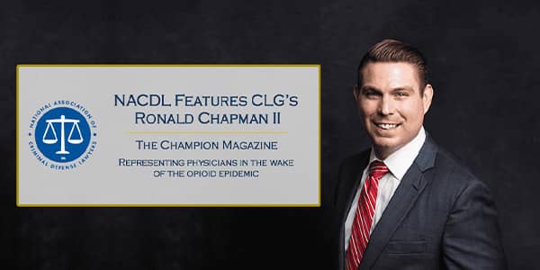 Image of Ronald W. Chapman II in an ad where he presented at NACDL.