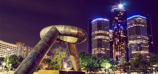 Detroit Michigan skyline